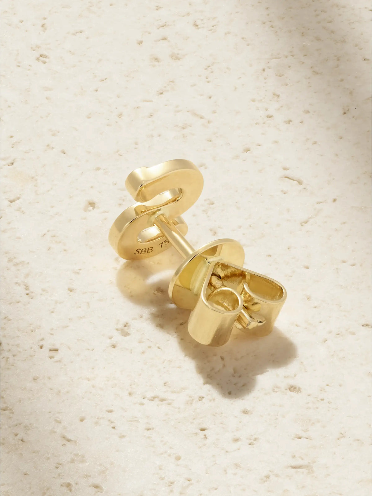 Petite Letter 18-karat Recycled Gold Diamond Single Earring