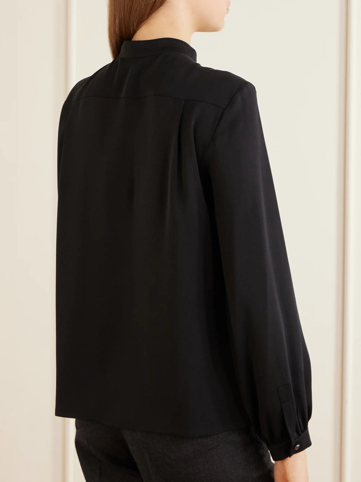 Max Mara Leccio Bow-detail Silk-crepon Blouse