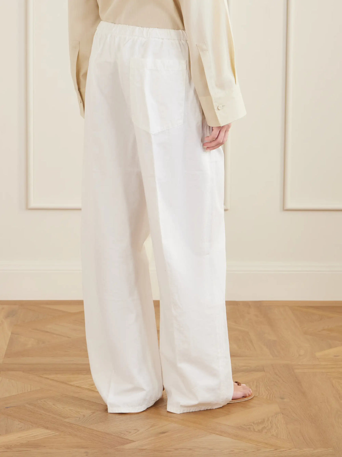 Aurora Cotton And Linen-blend Wide-leg Pants