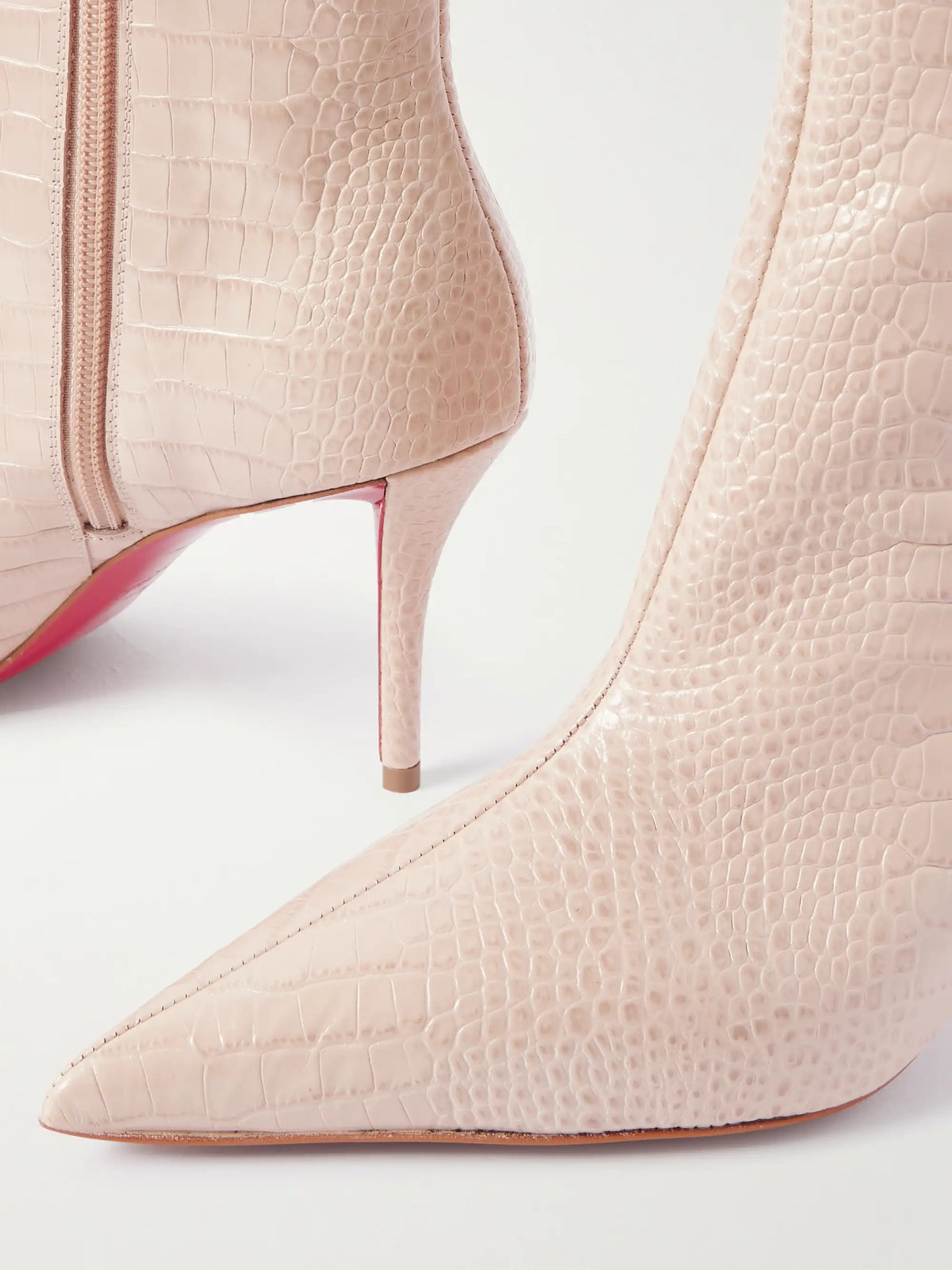 Miss Z 80 Croc-effect Leather Ankle Boots