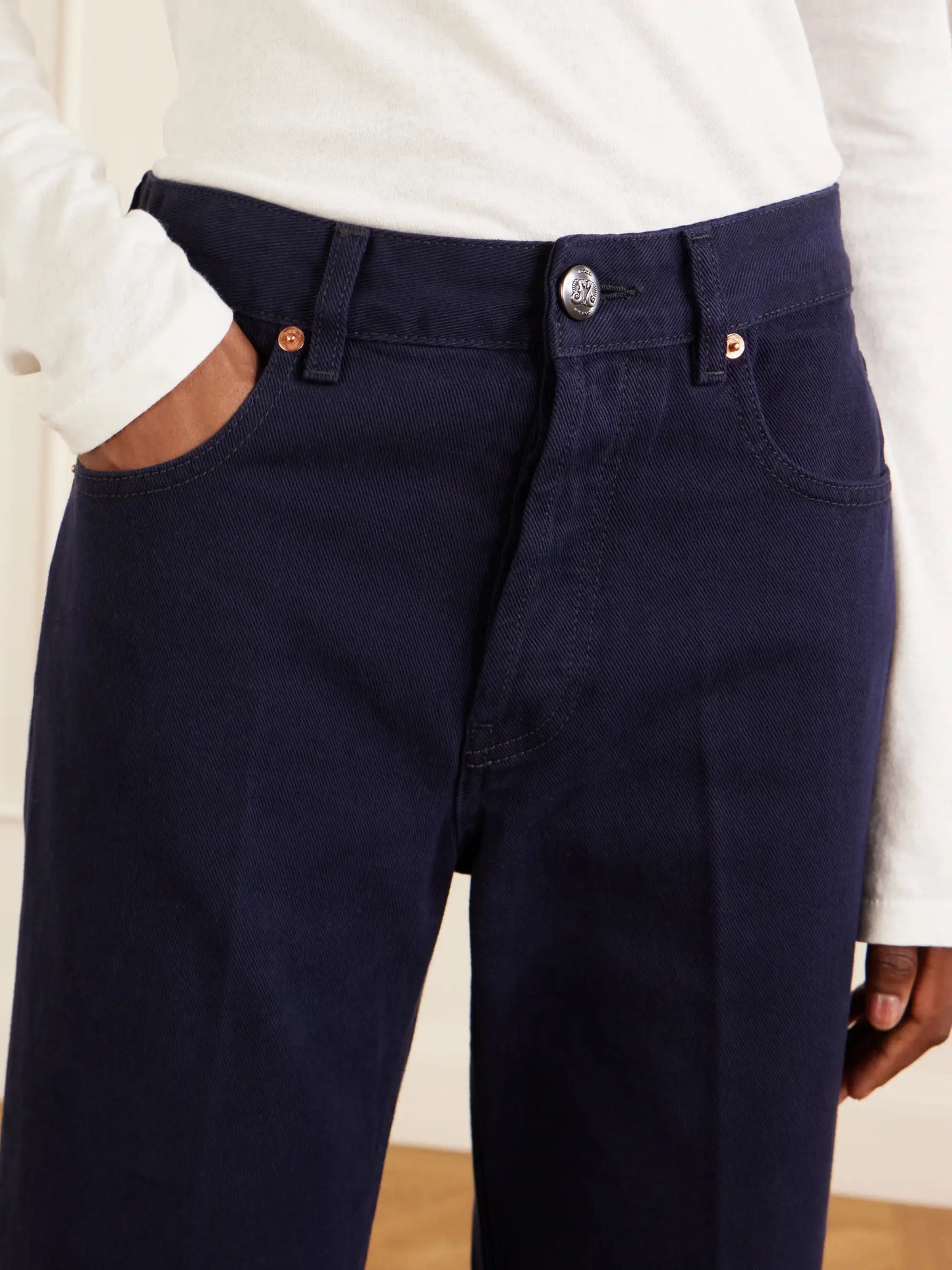 Clapotis Maline Mid-rise Wide-leg Jeans