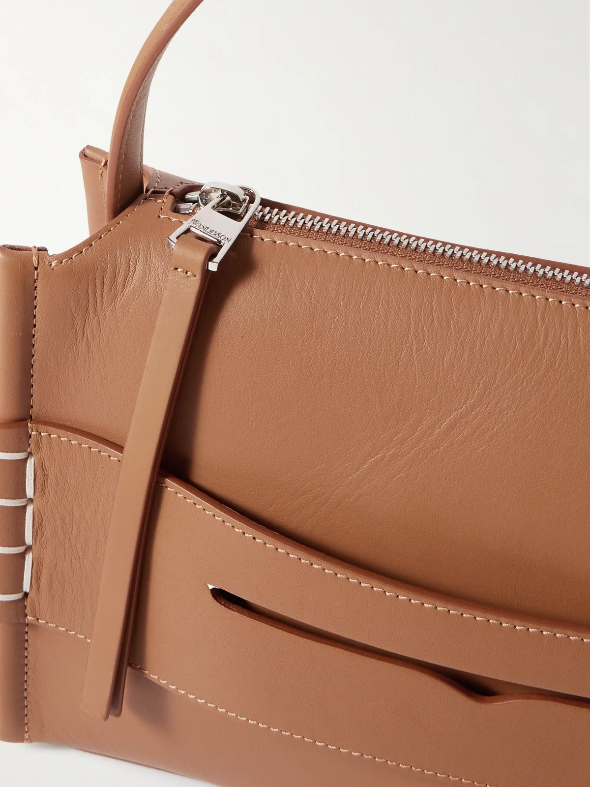 Loafer Embroidered Leather Shoulder Bag