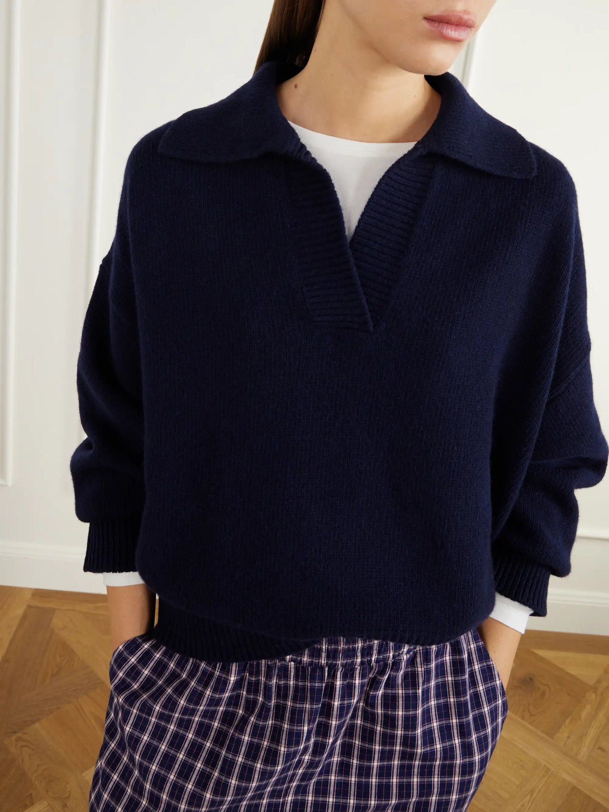 SKALL Dean Oversized Rib-trimmed Merino Wool Polo Sweater
