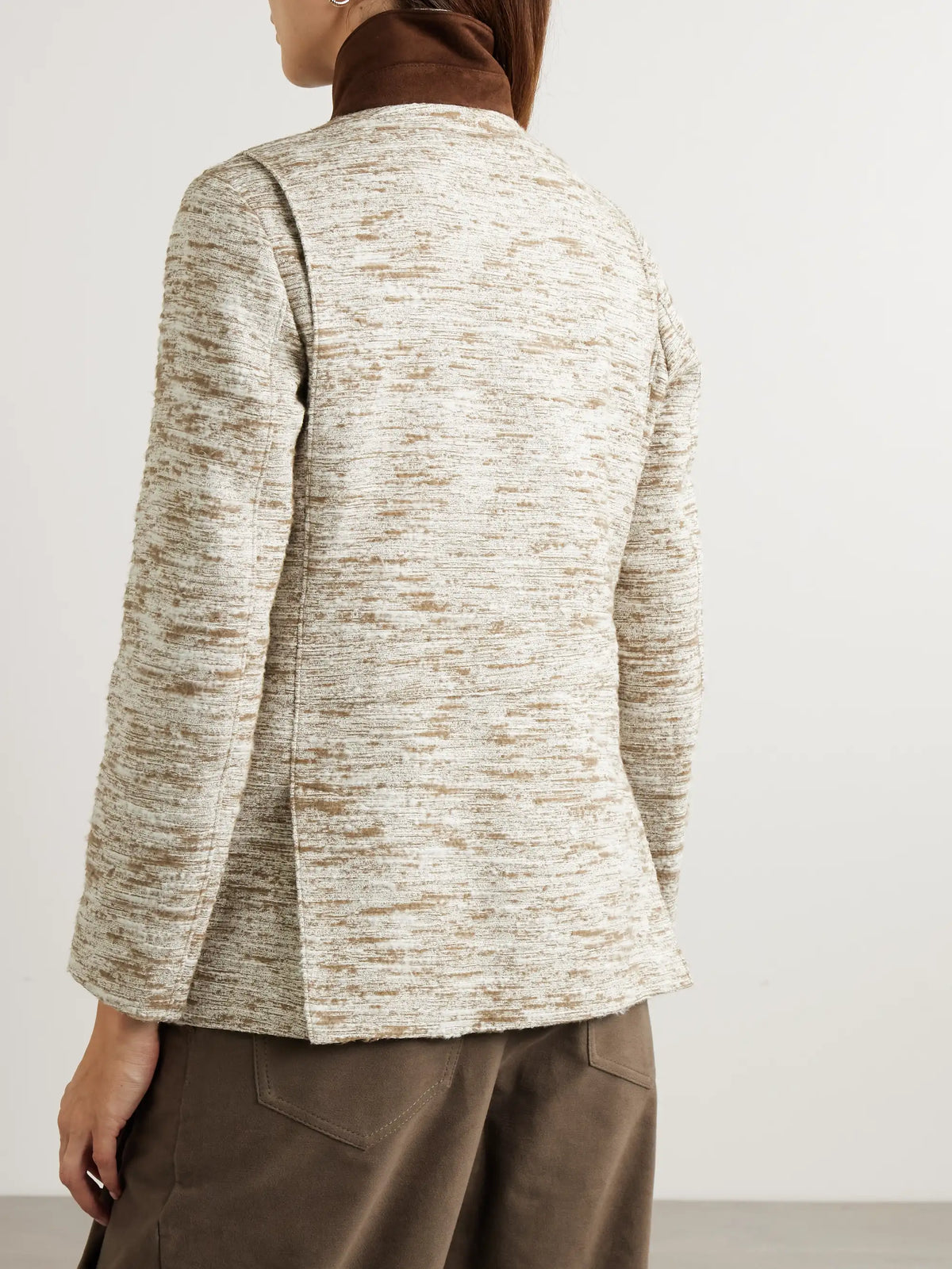 Loro Piana Roadster Suede-trimmed Textured-cotton Jacket