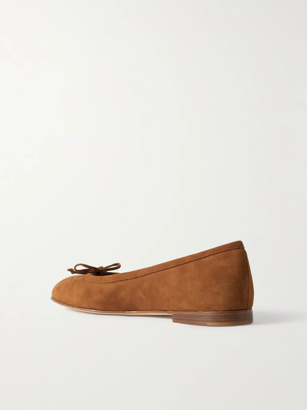 Veralli Bow-detailed Suede Ballet Flats