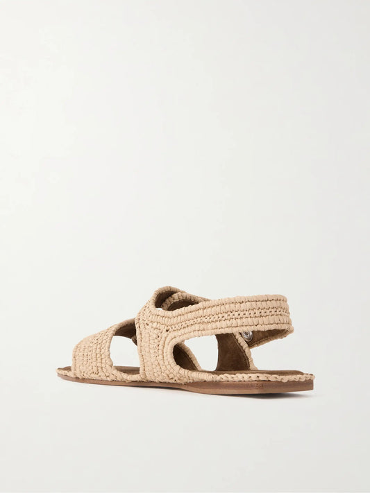 KHAITE Boden Raffia Sandals