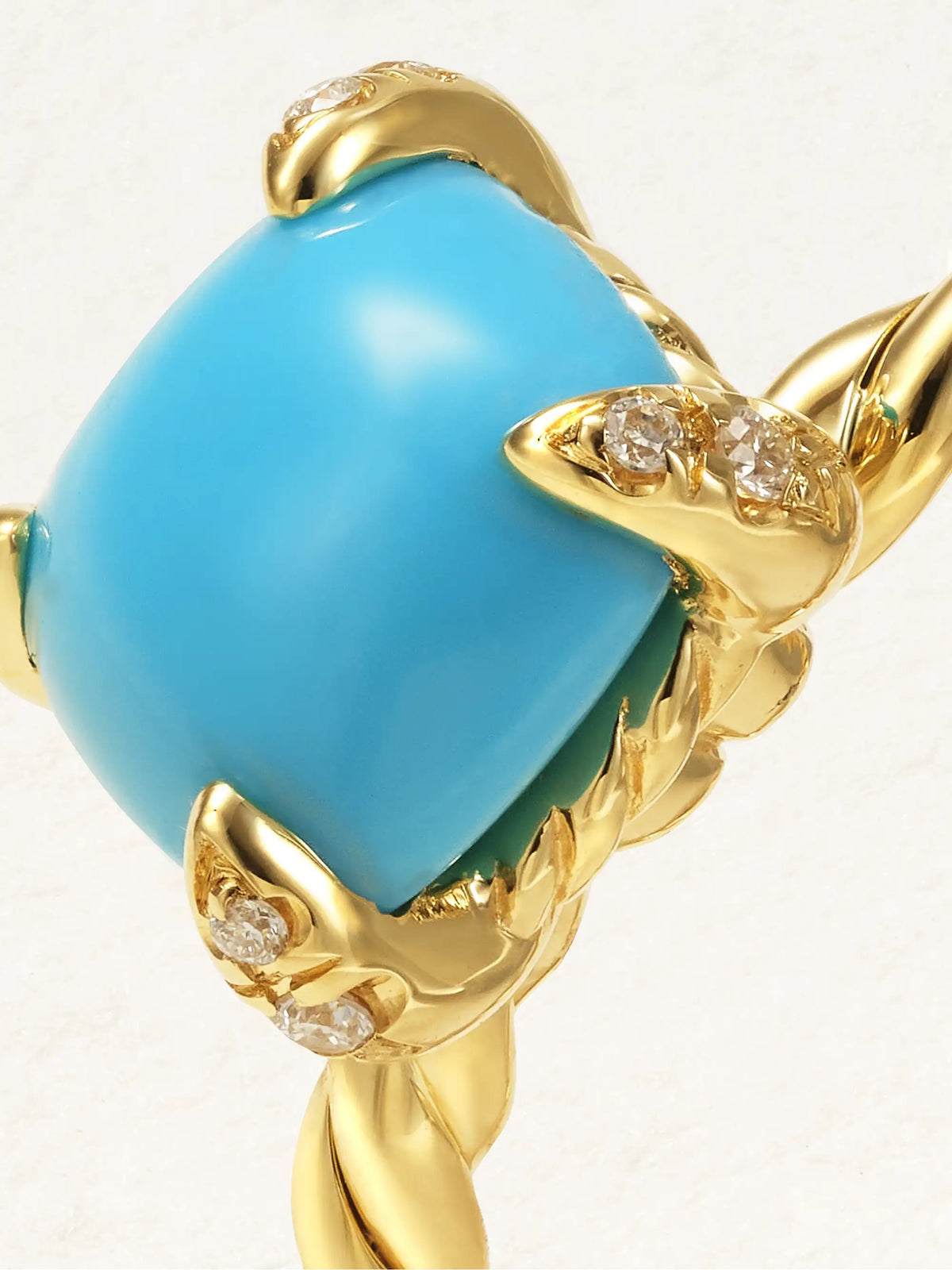 Châtelaine18-karat Gold, Turquoise And Diamond Ring