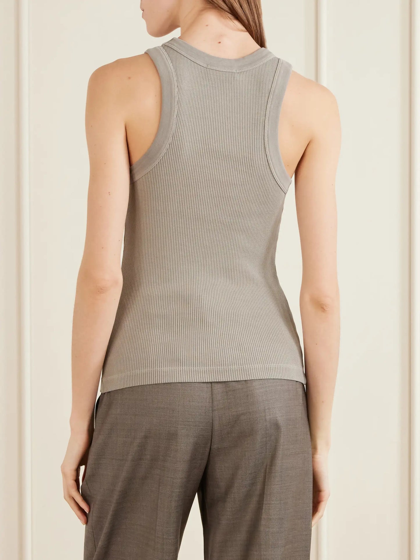 Leigh Ribbed Organic Cotton And Tencel Lyocell-blend Jersey Tank