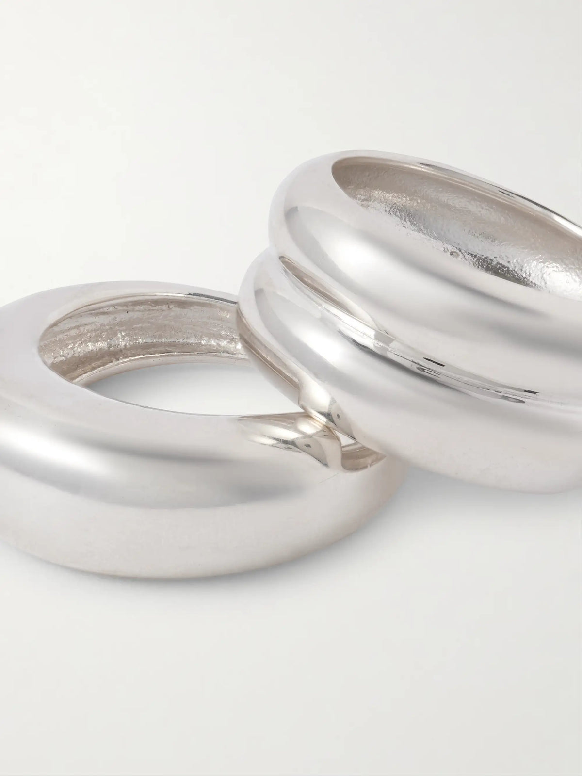 Set Of Two Recycled Sterling Silver Rings