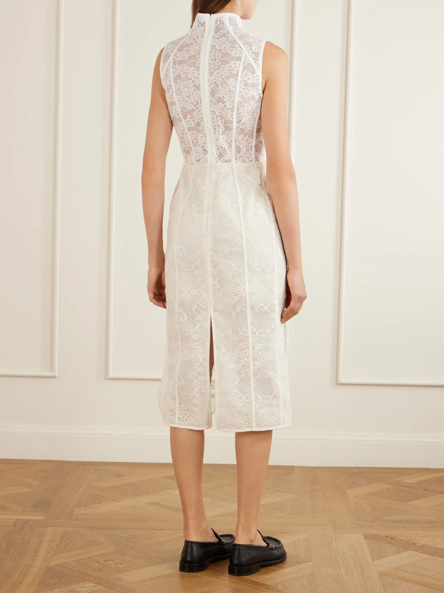 Delucia Cotton-blend Lace Midi Dress