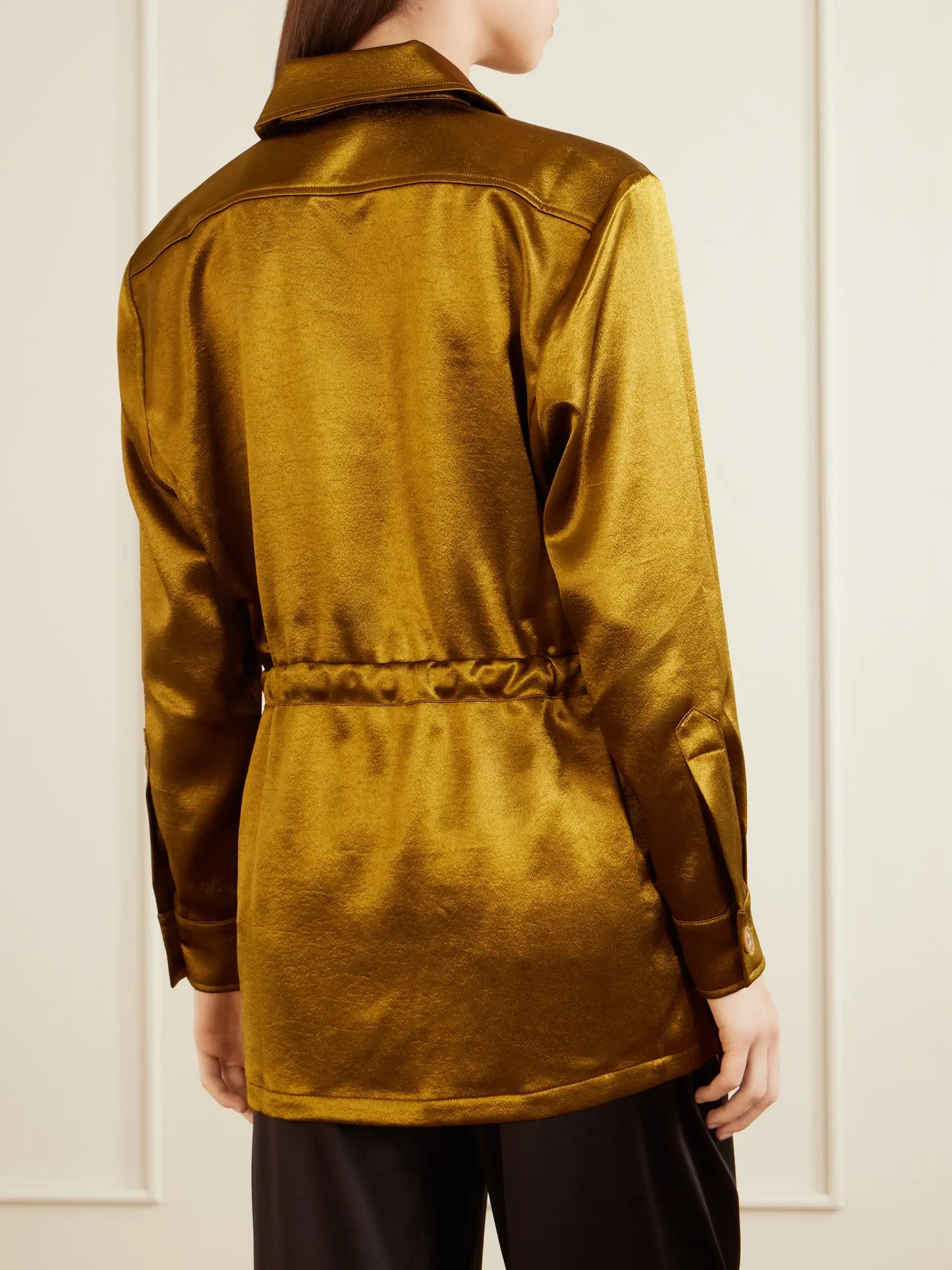 Tessa Drawstring Satin Jacket