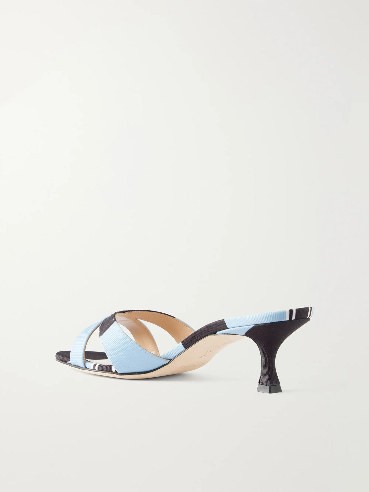 + Emilia Wickstead Callamu 50 Striped Grosgrain Mules