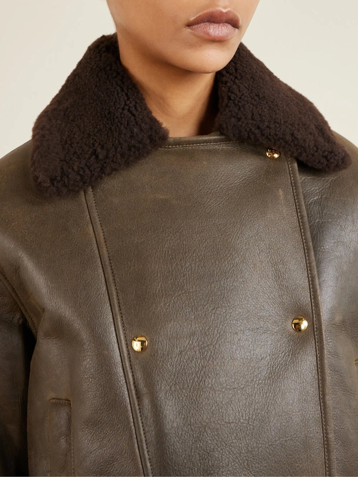 Double-breasted Shearling Jacket