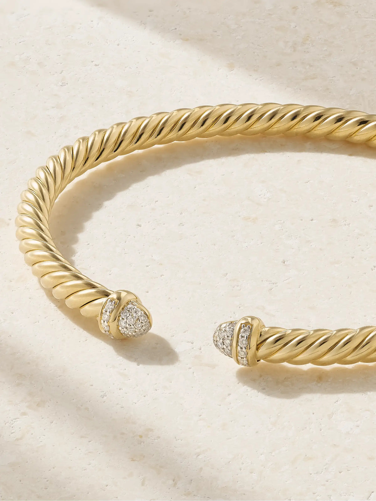 Cablespira Flex 18-karat Gold And Diamond Cuff
