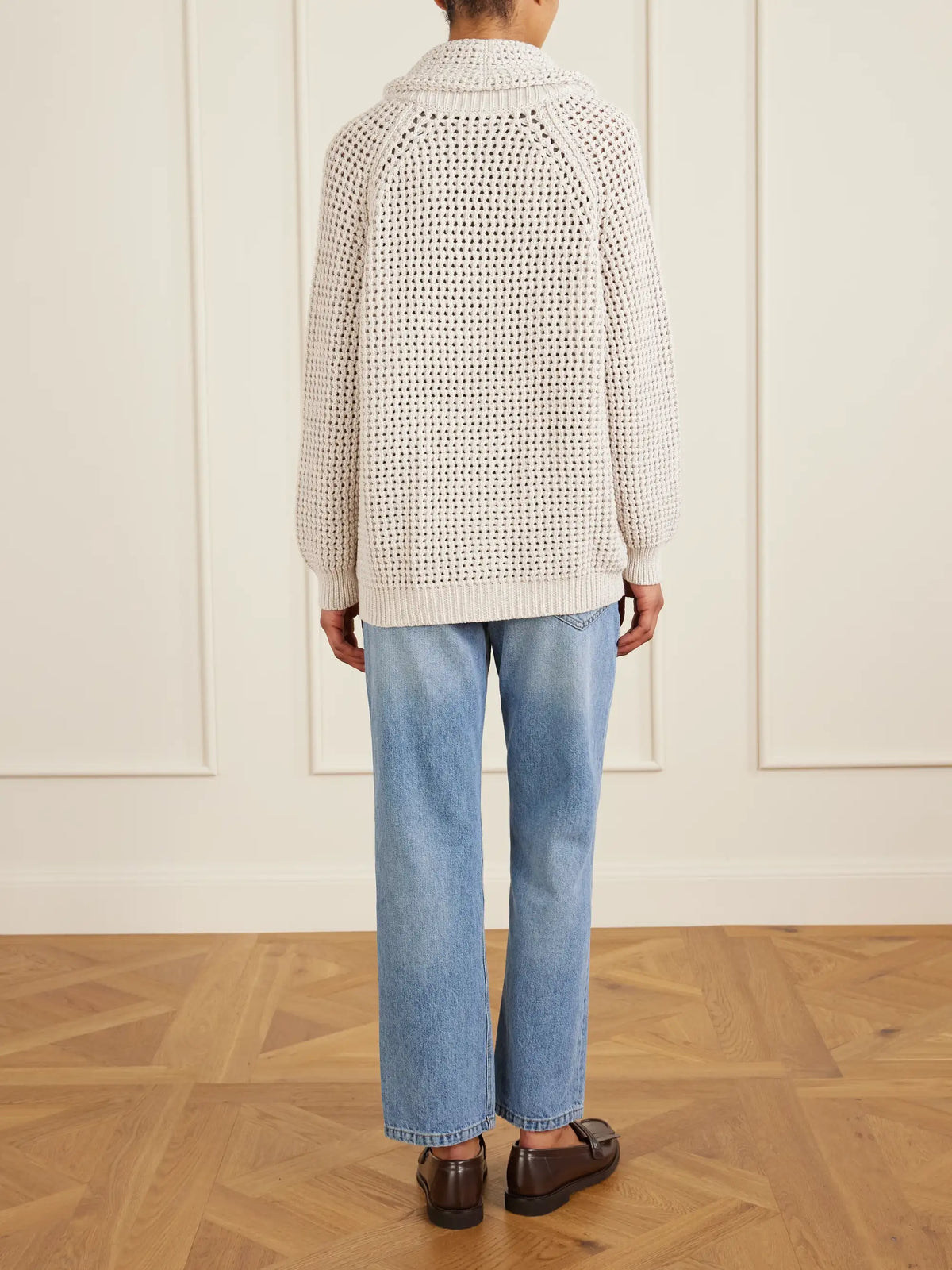 Brunello Cucinelli Open-knit Cotton-blend Cardigan