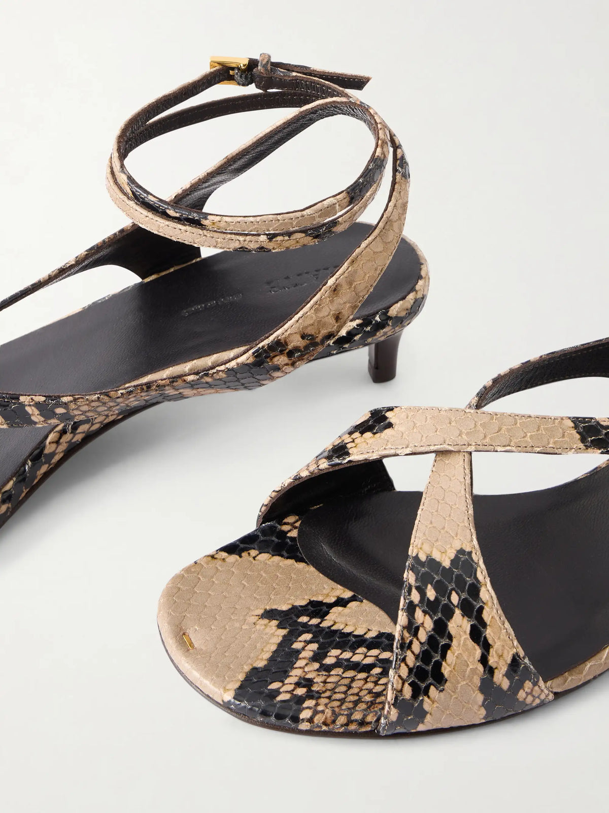 Liria Python-embossed Leather Sandals