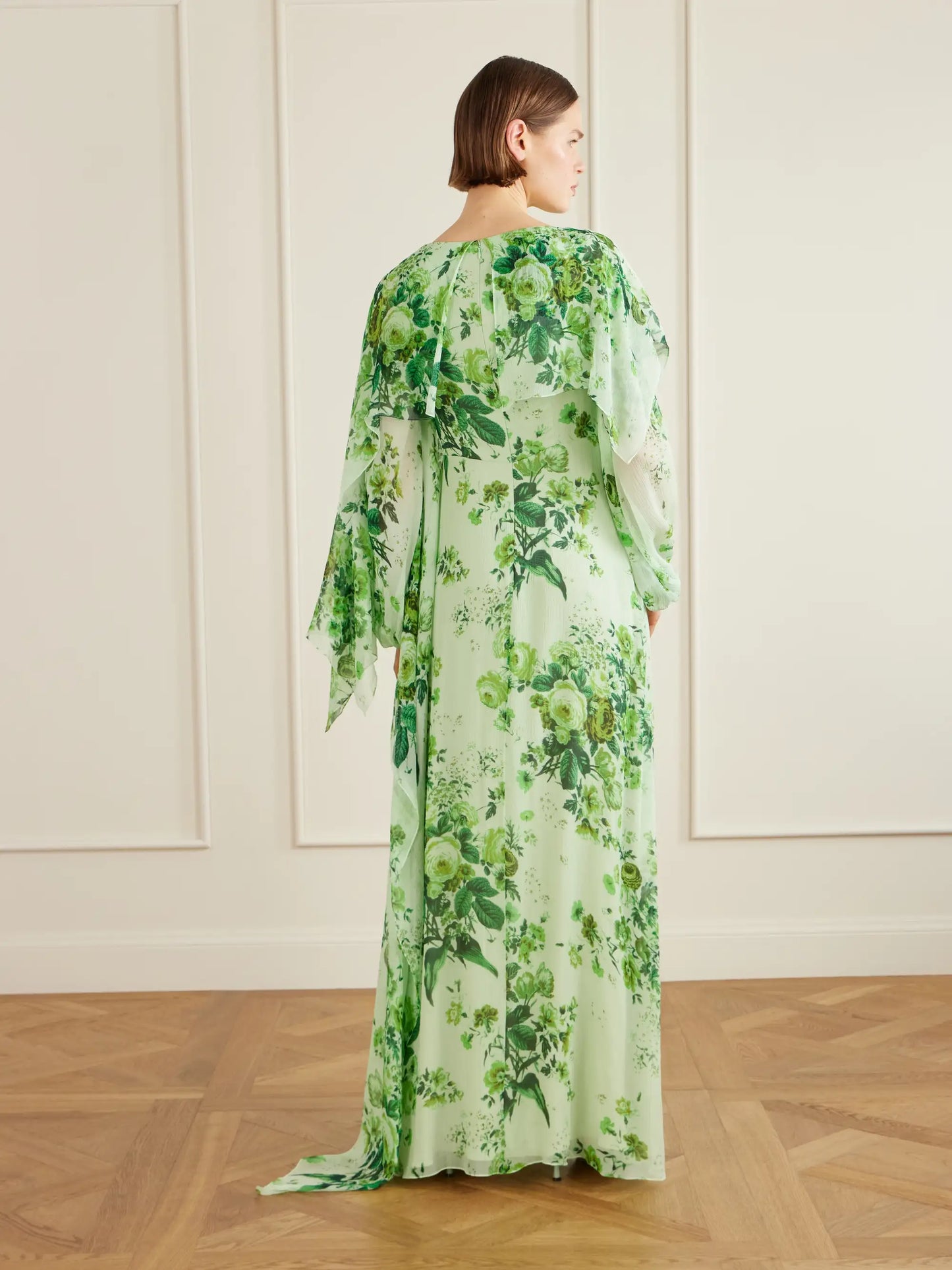 Floral-print Crêpon Gown