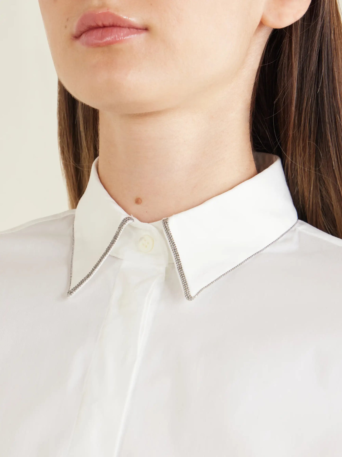 Embellished Cotton-blend Shirt