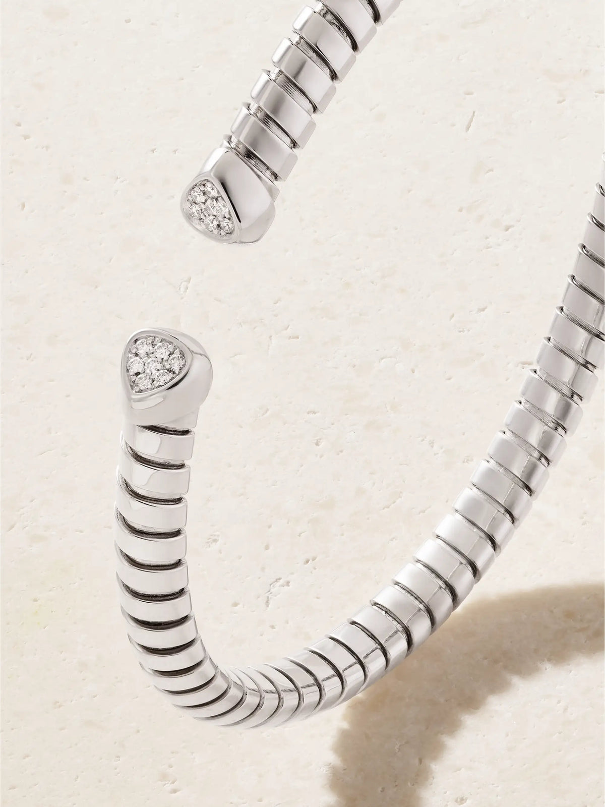 Trisolina 18-karat White Gold Diamonds Bangle