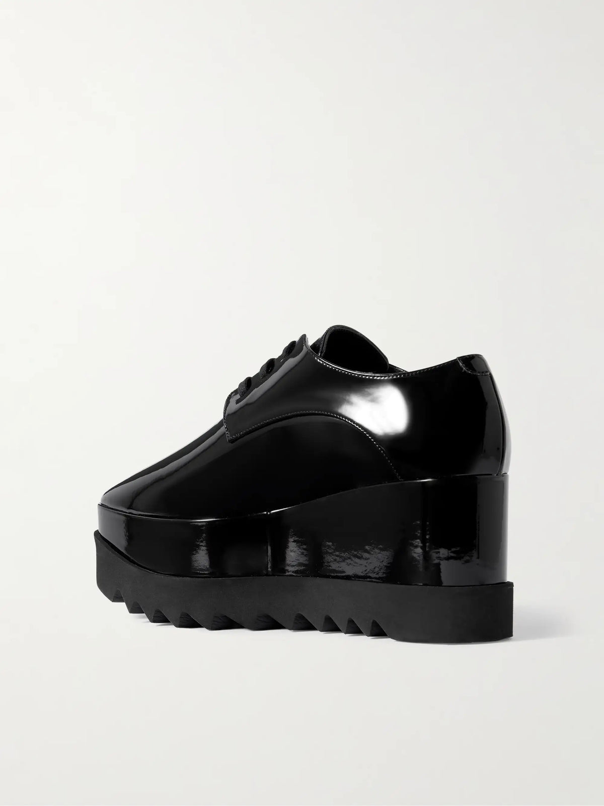 Elyse Vegetarian Patent-leather Platform Brogues