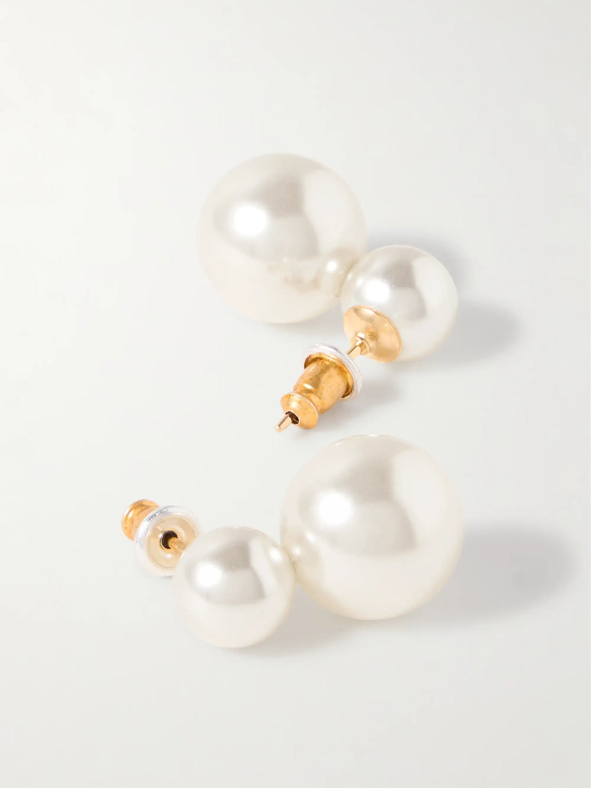 Iris Gold-tone Pearl-like Earrings