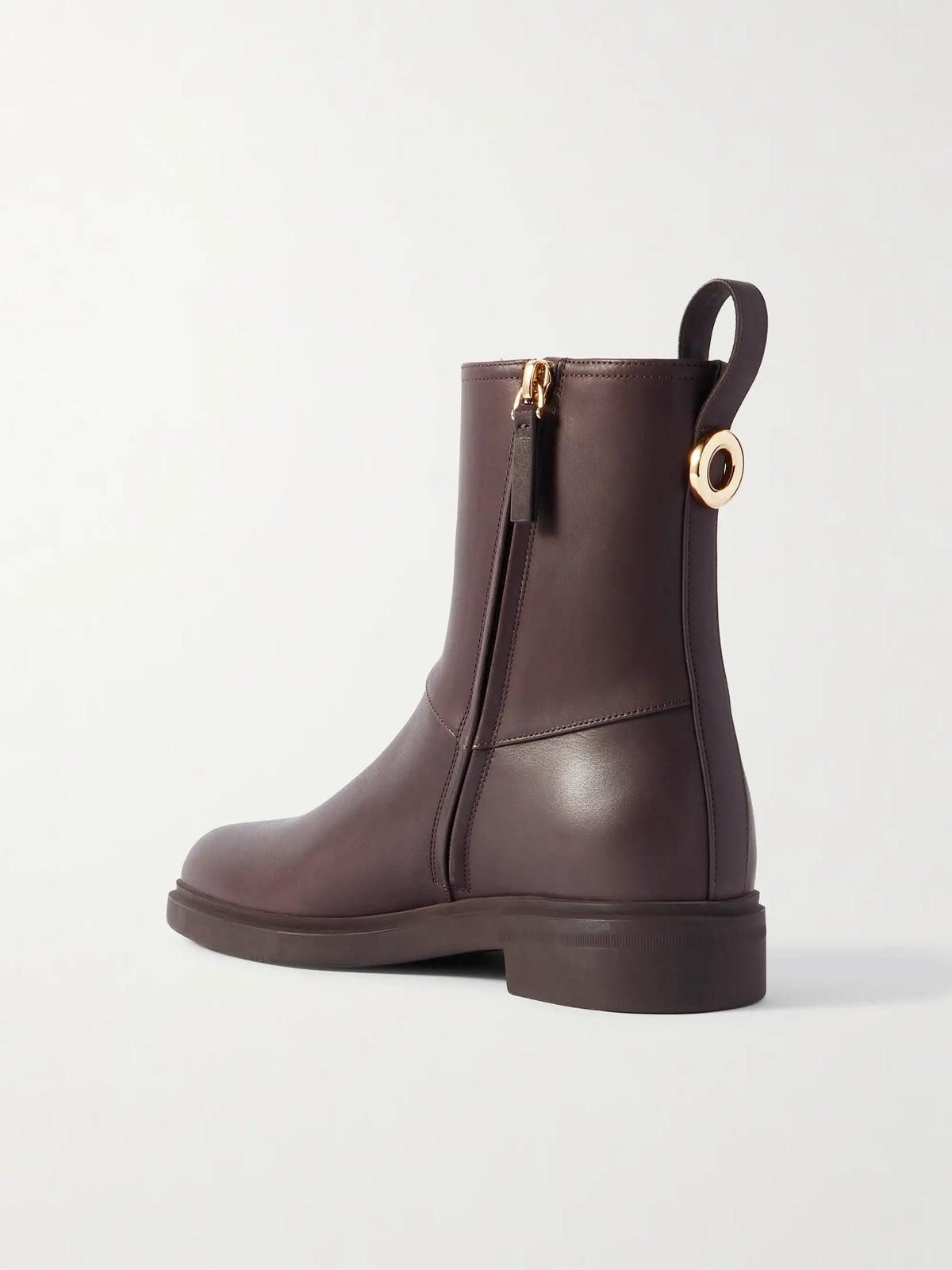 Kilda Paneled Leather Ankle Boots