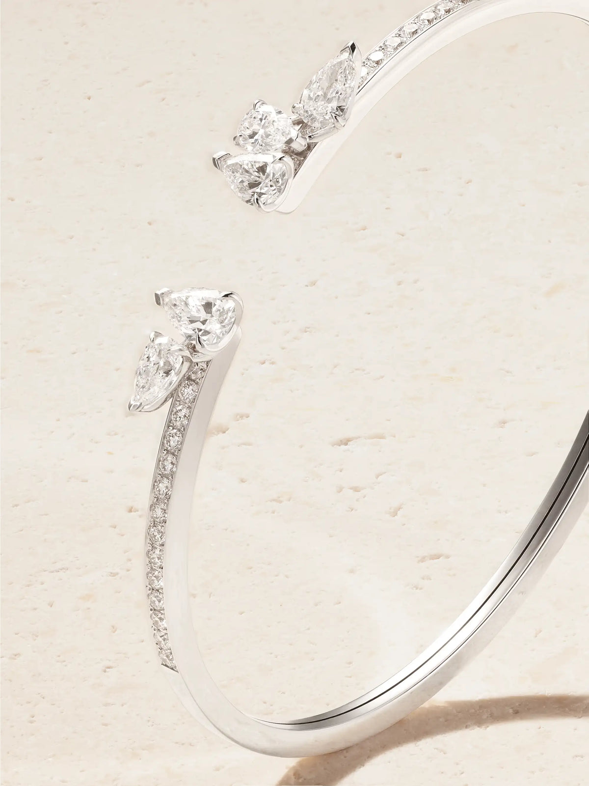 Serti Sur Vide 18-karat White Gold Diamond Cuff