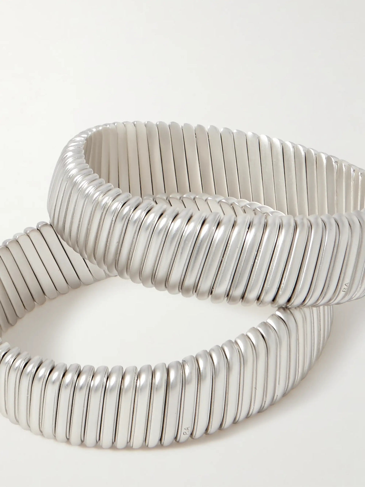 Rolling Set Of Two Silver-tone Bracelets