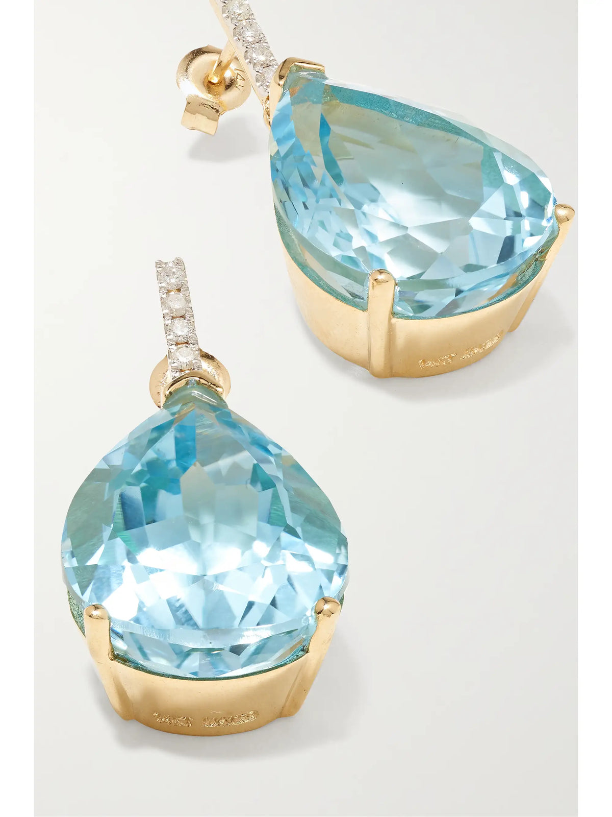 14-karat Gold, Topaz And Diamond Earrings