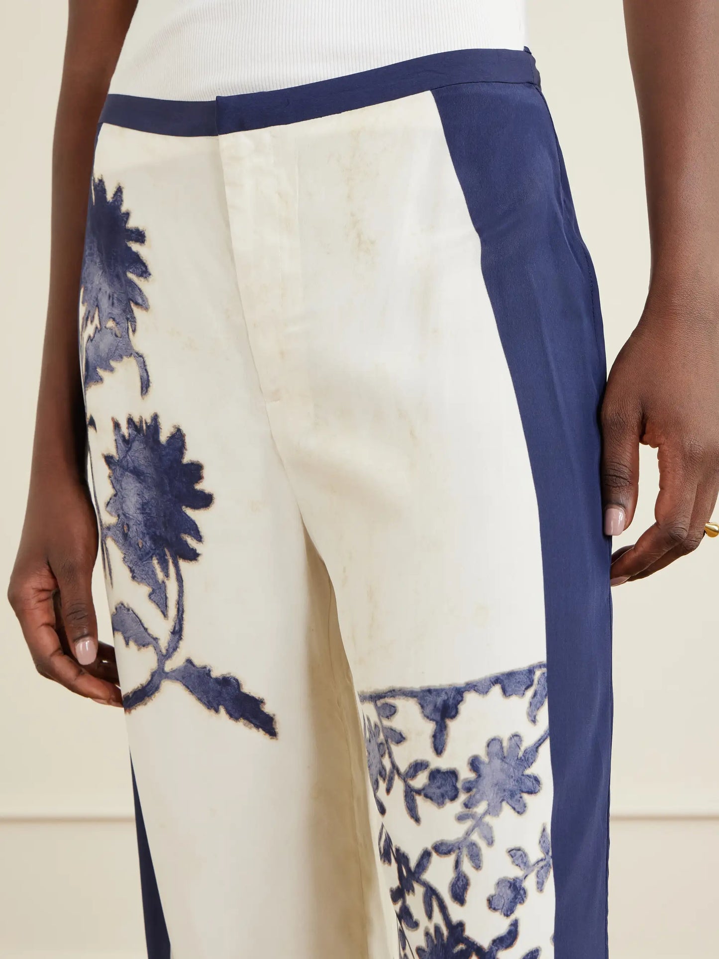 Phillipa Georgette Straight-leg Pants