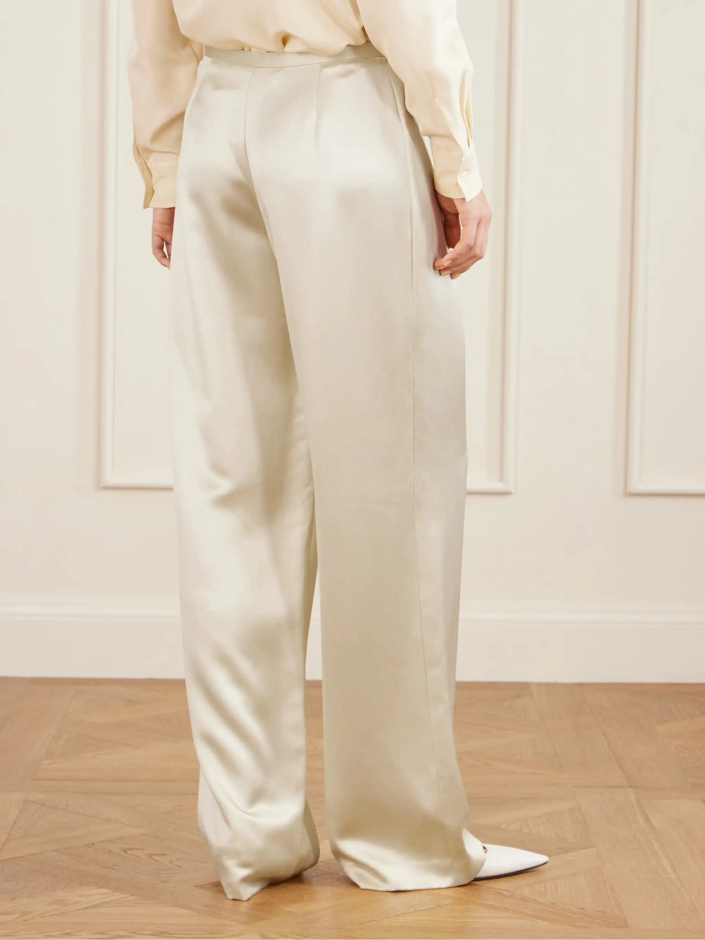 Ardyn Hammered-silk Wide-leg Pants
