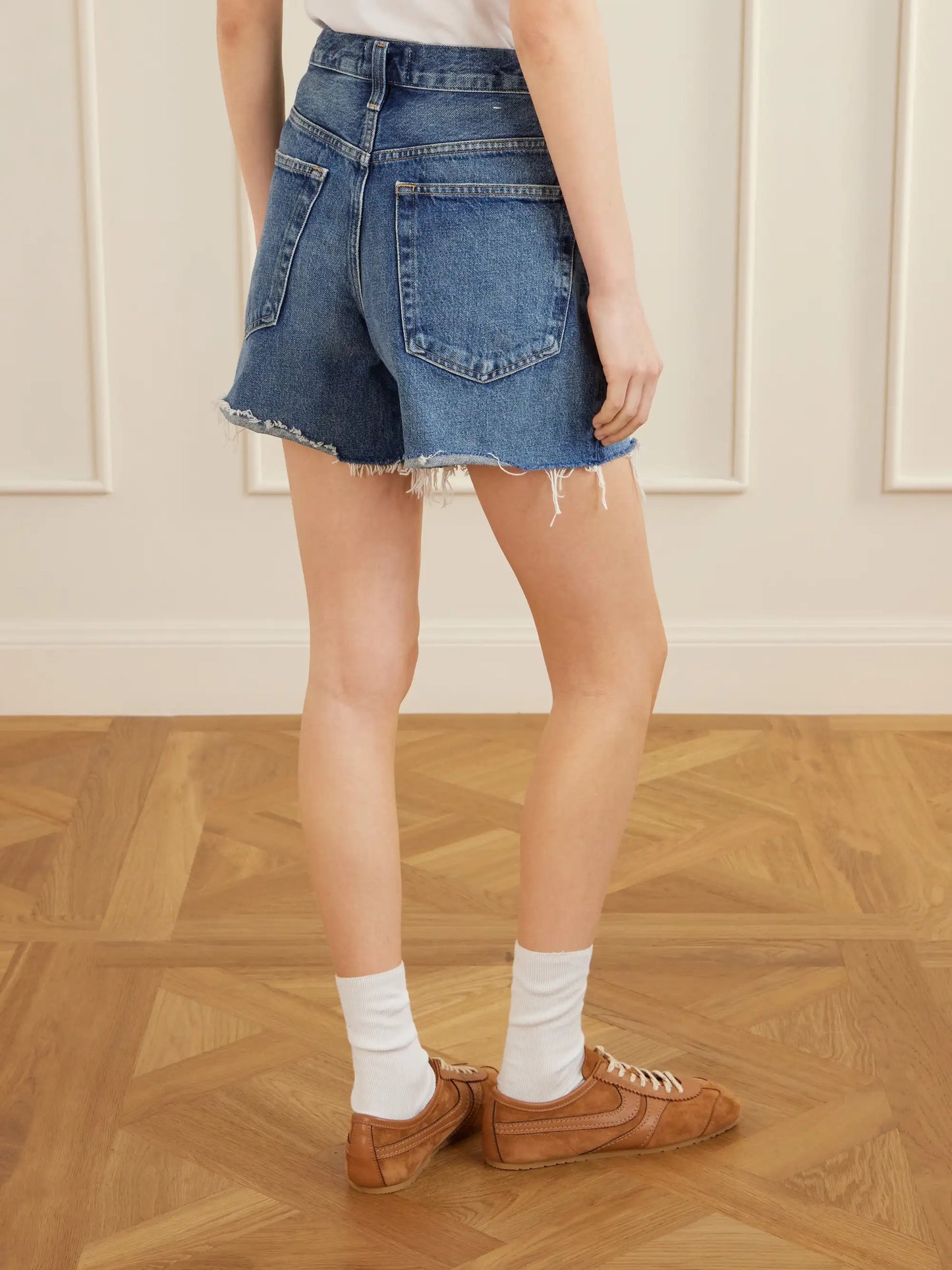 Nye Frayed Denim Shorts