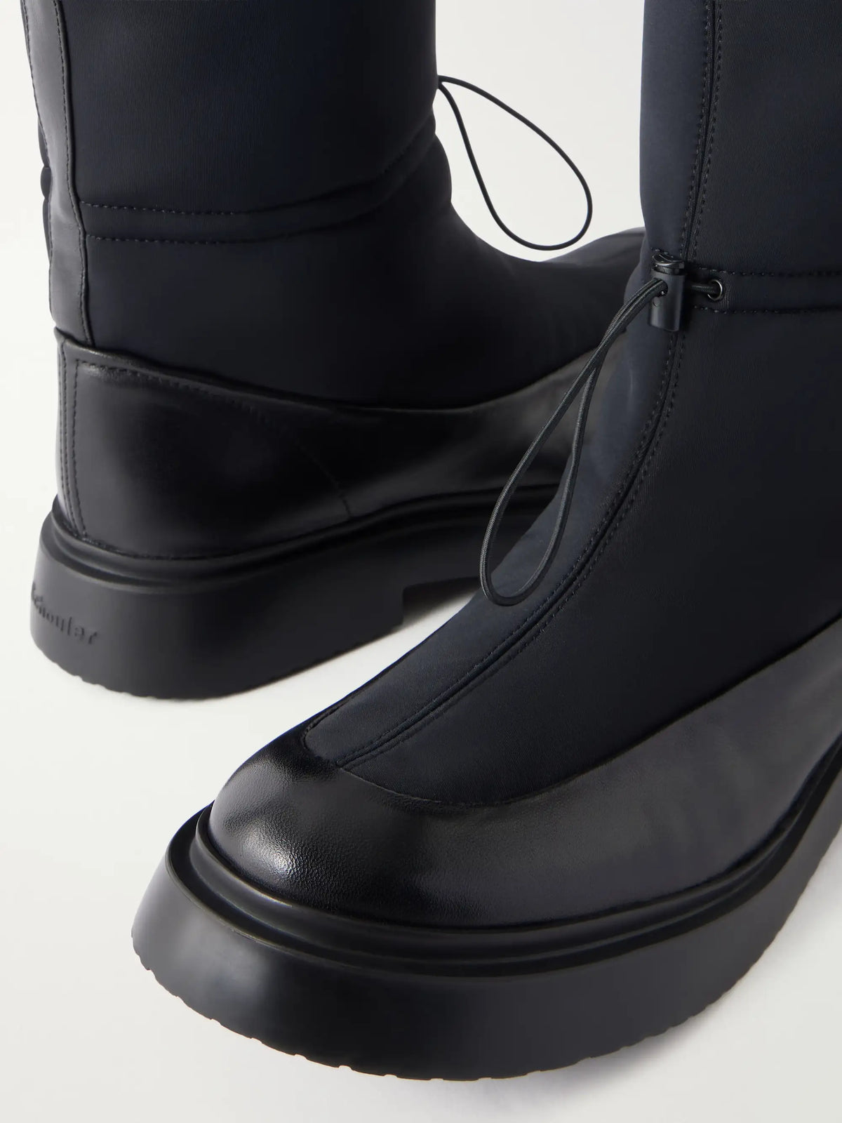 Proenza Schouler Bank Leather-trimmed Shell Ankle Boots