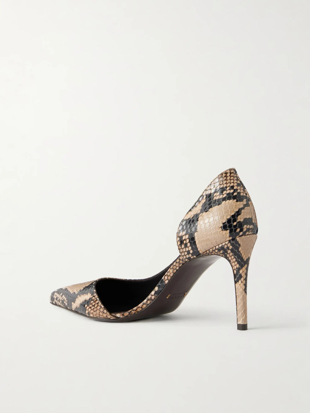 Jett D'orsay Snake-effect Leather Pumps