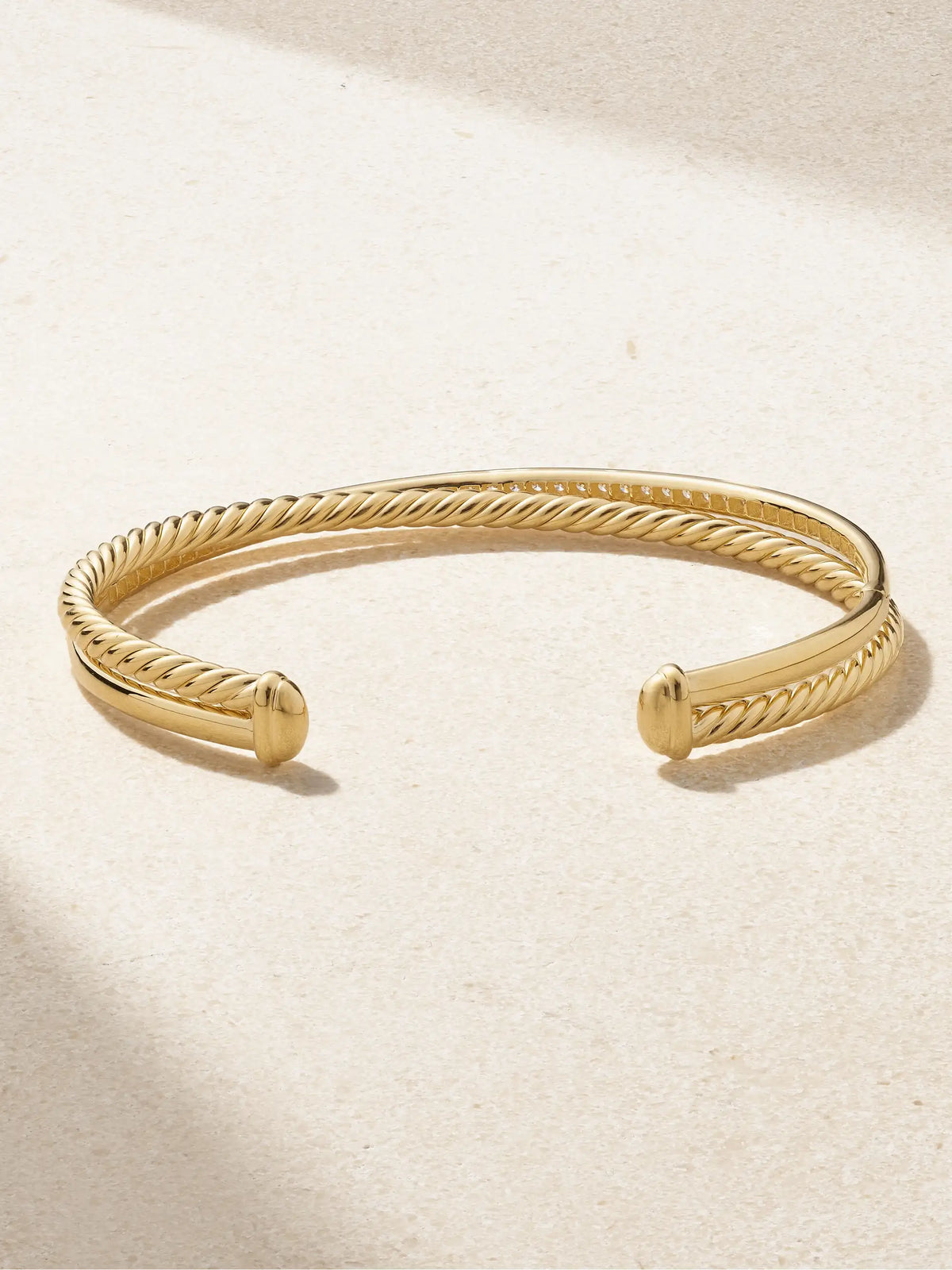 Crossover 18-karat Gold Diamond Cuff