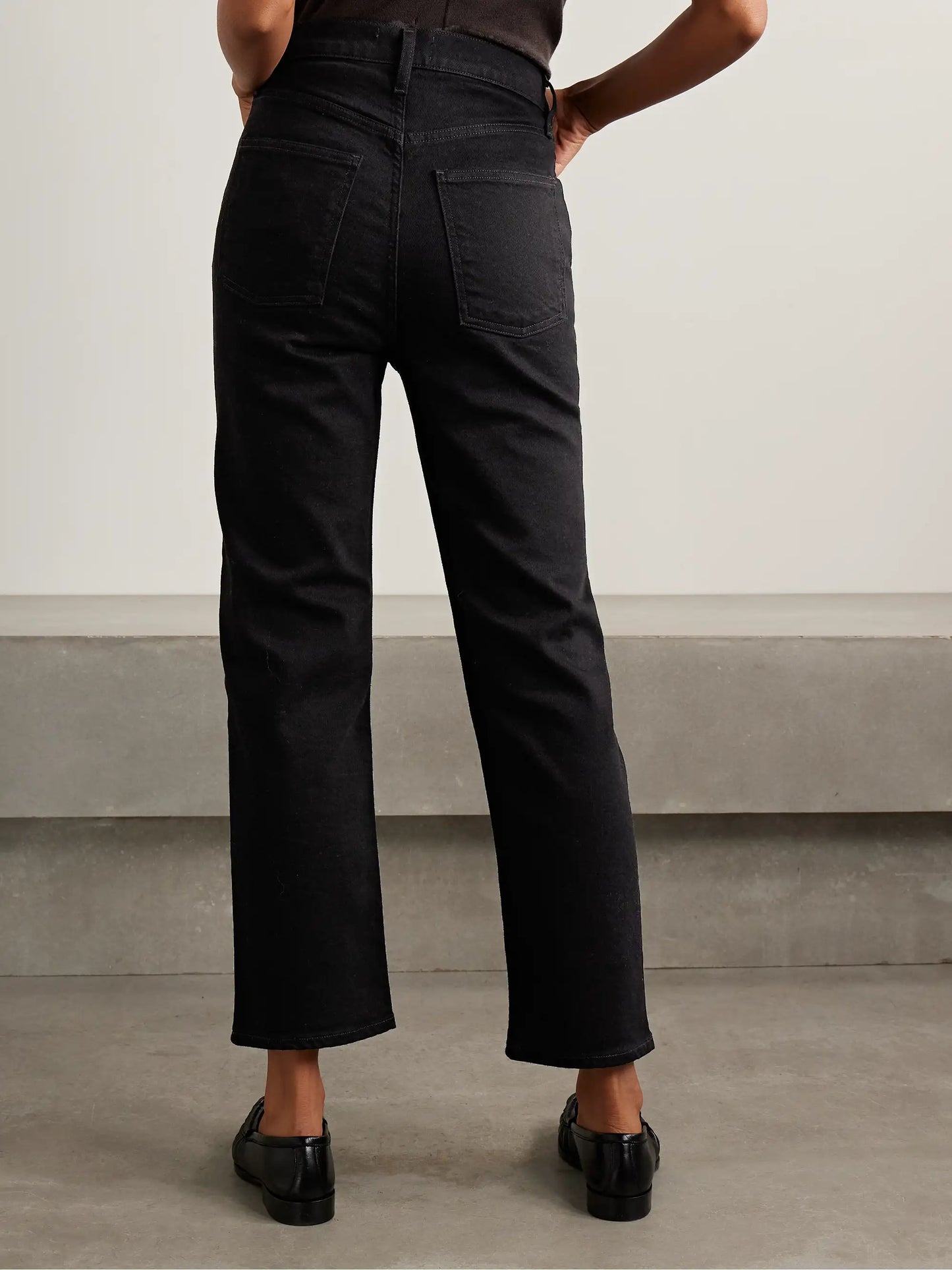 '90s Pinch Waist Cropped High-rise Straight-leg Jeans