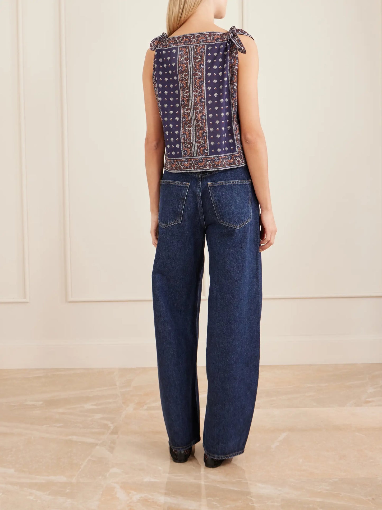 Amalia Printed Organic Cotton Top