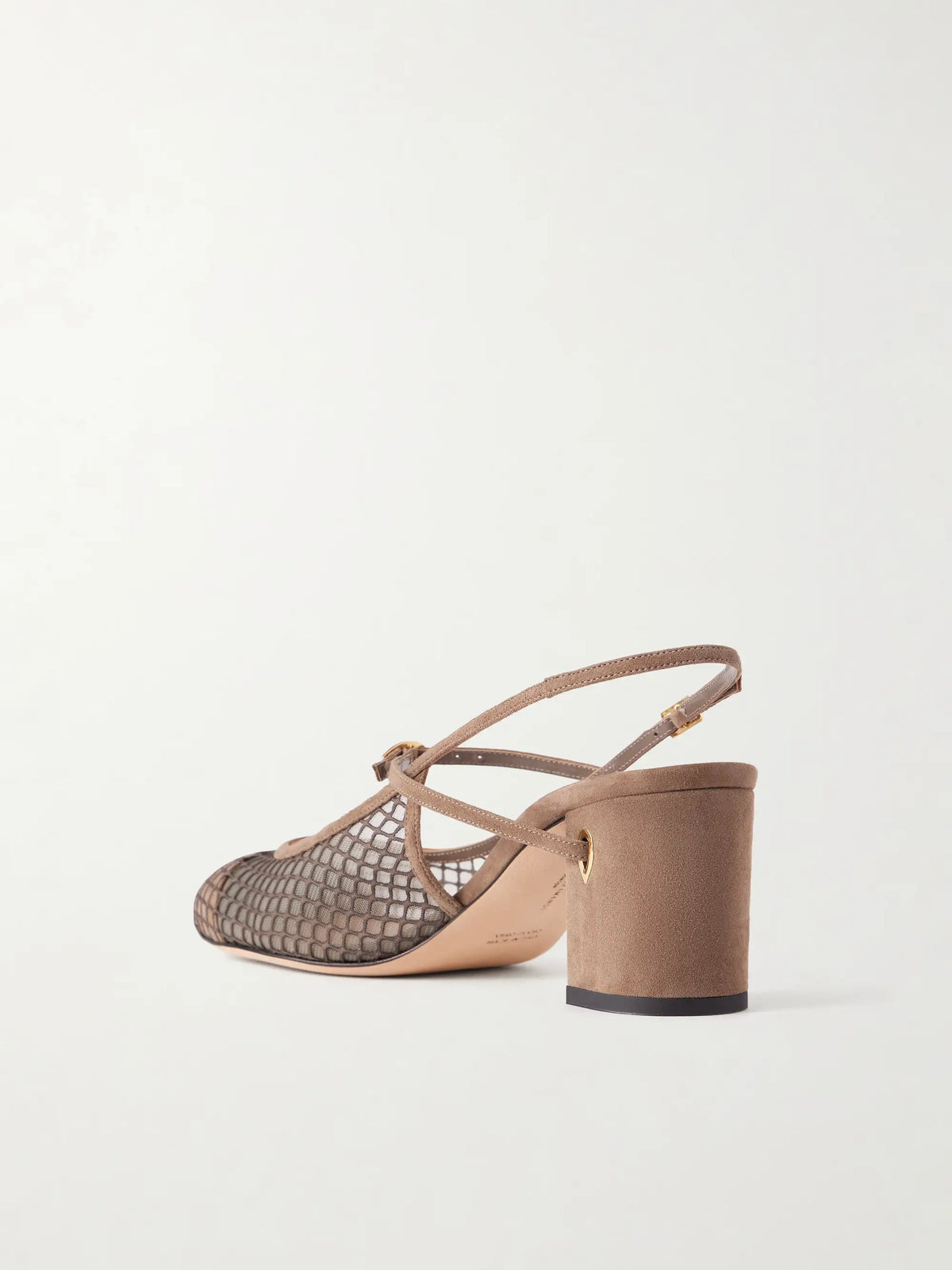 Mattia 65 Suede-trimmed Mesh Pumps