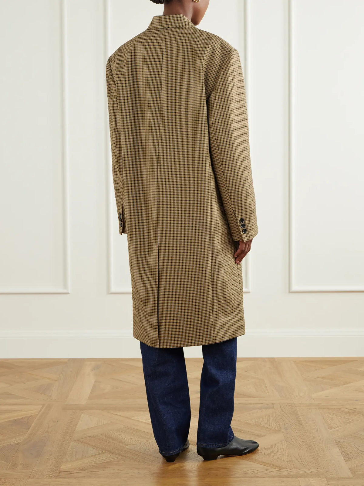 Tibi Checked Twill Coat