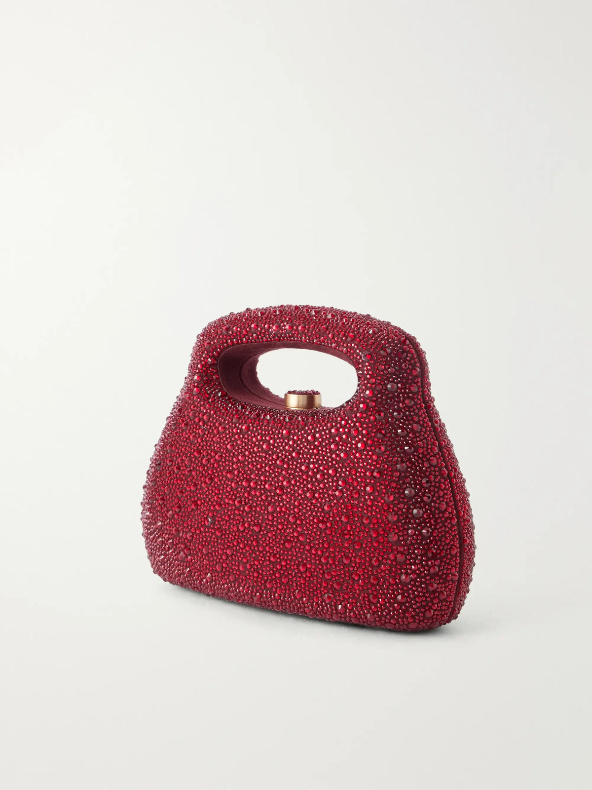 Cult Gaia Mimi Crystal-embellished Suede Top-handle Bag
