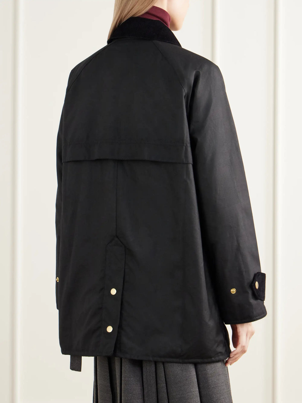 Barbour Felton Corduroy-trimmed Waxed Cotton-canvas Jacket