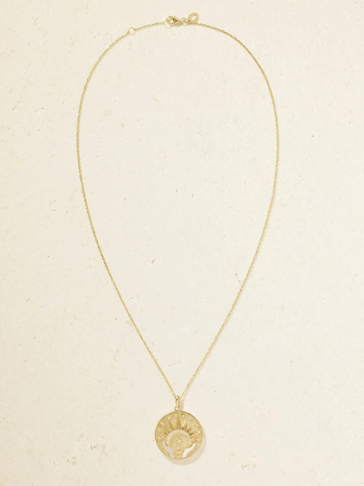 Let There Be Light 18-karat Gold, Diamond And Mother-of-pearl Necklace