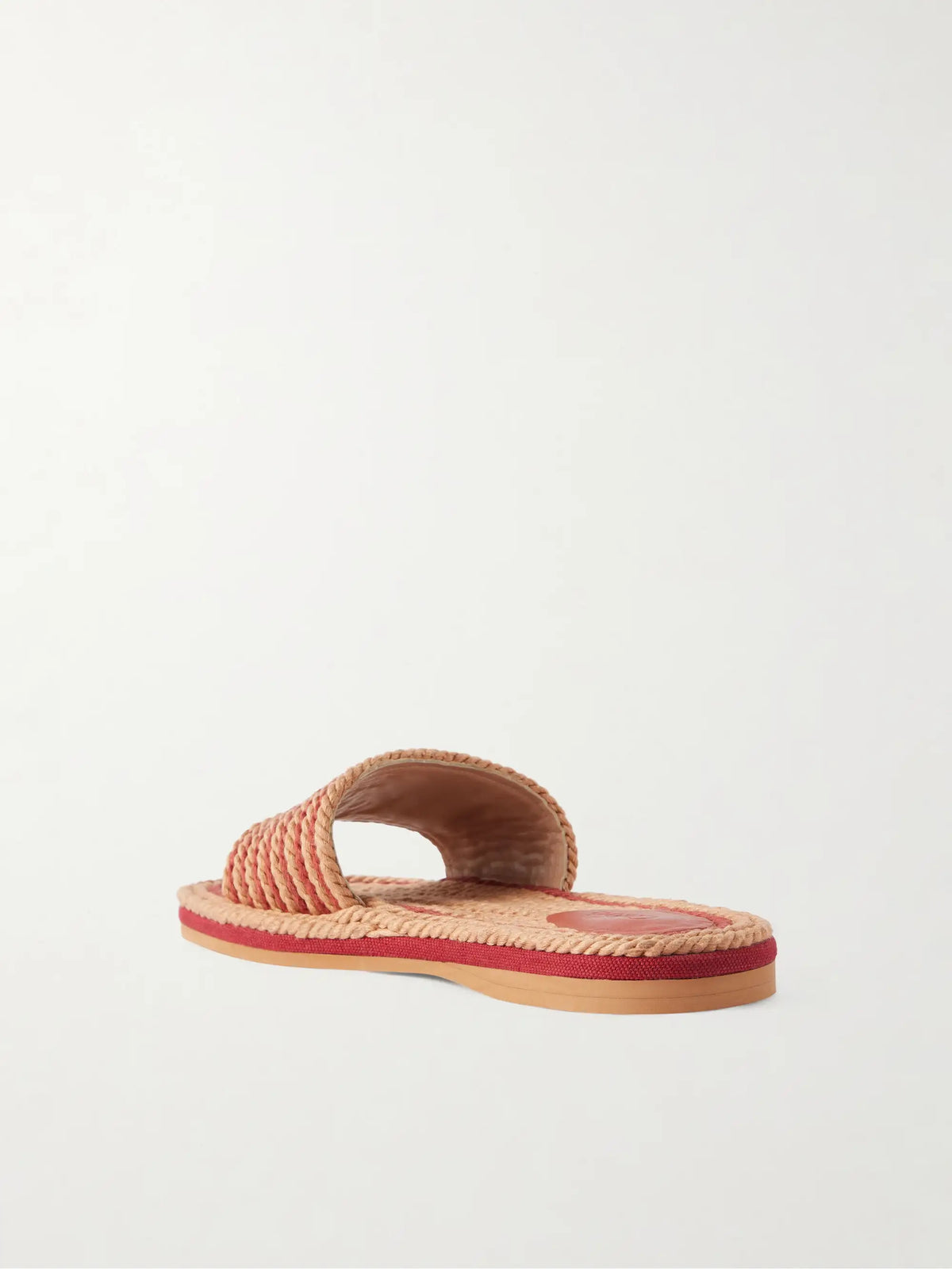 Logo-embroidered Striped Cord Slides