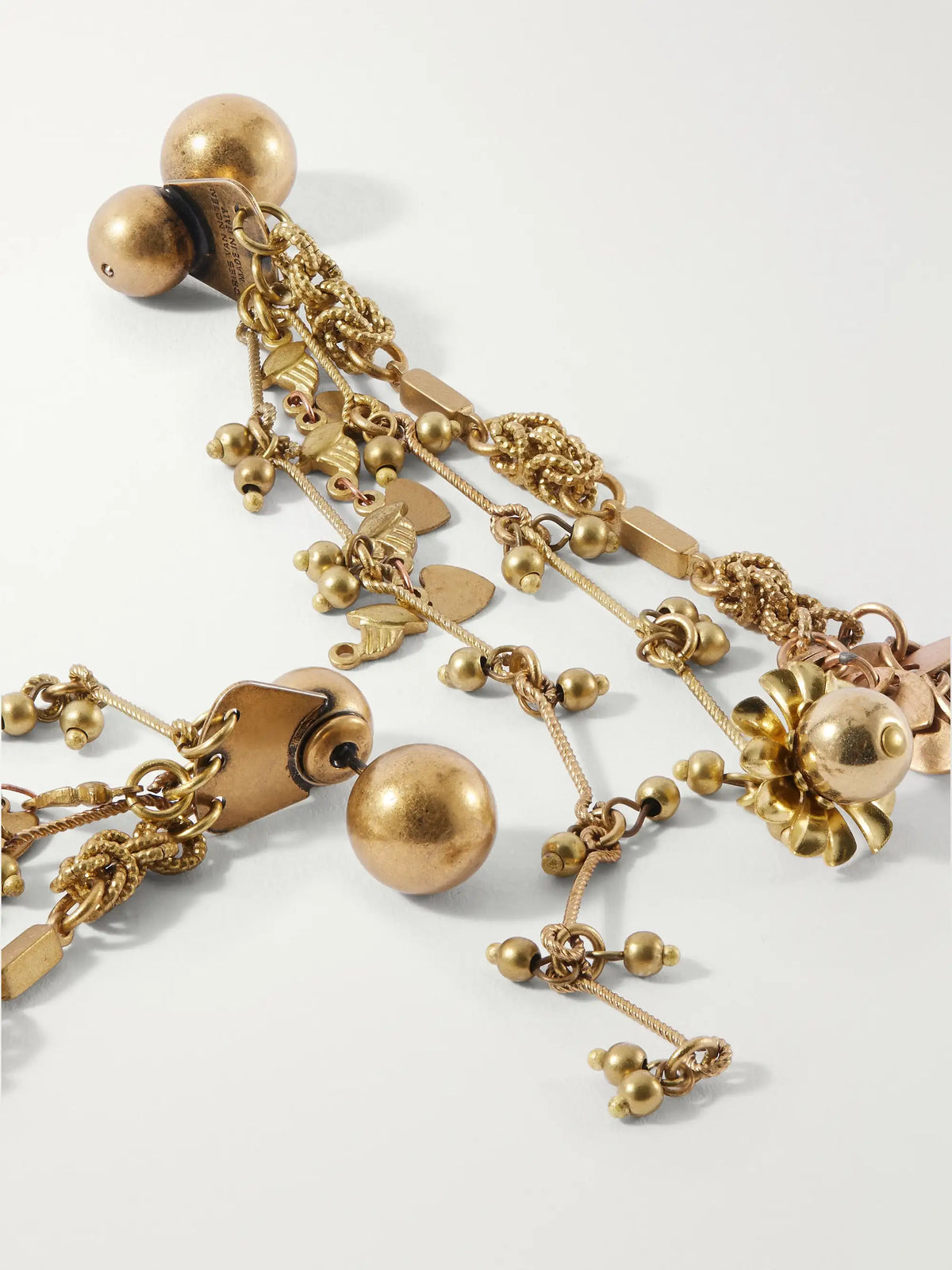 Dries Van Noten Embellished Gold-tone Earrings