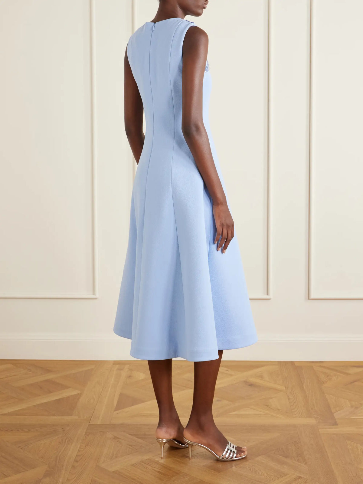 Rebecca Vallance Aylin Embellished Cady Midi Dress