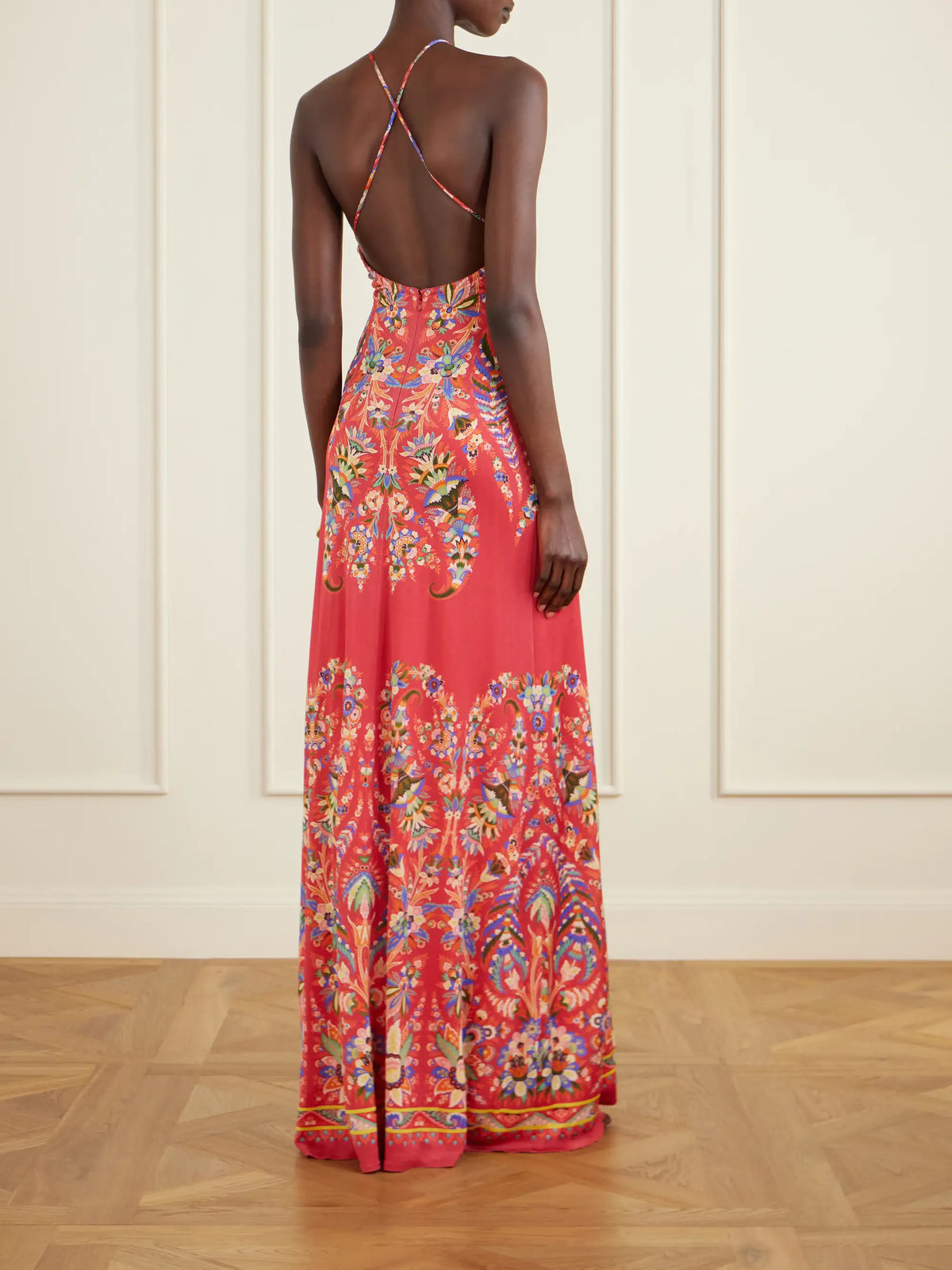 Floral-print Crepe Maxi Dress