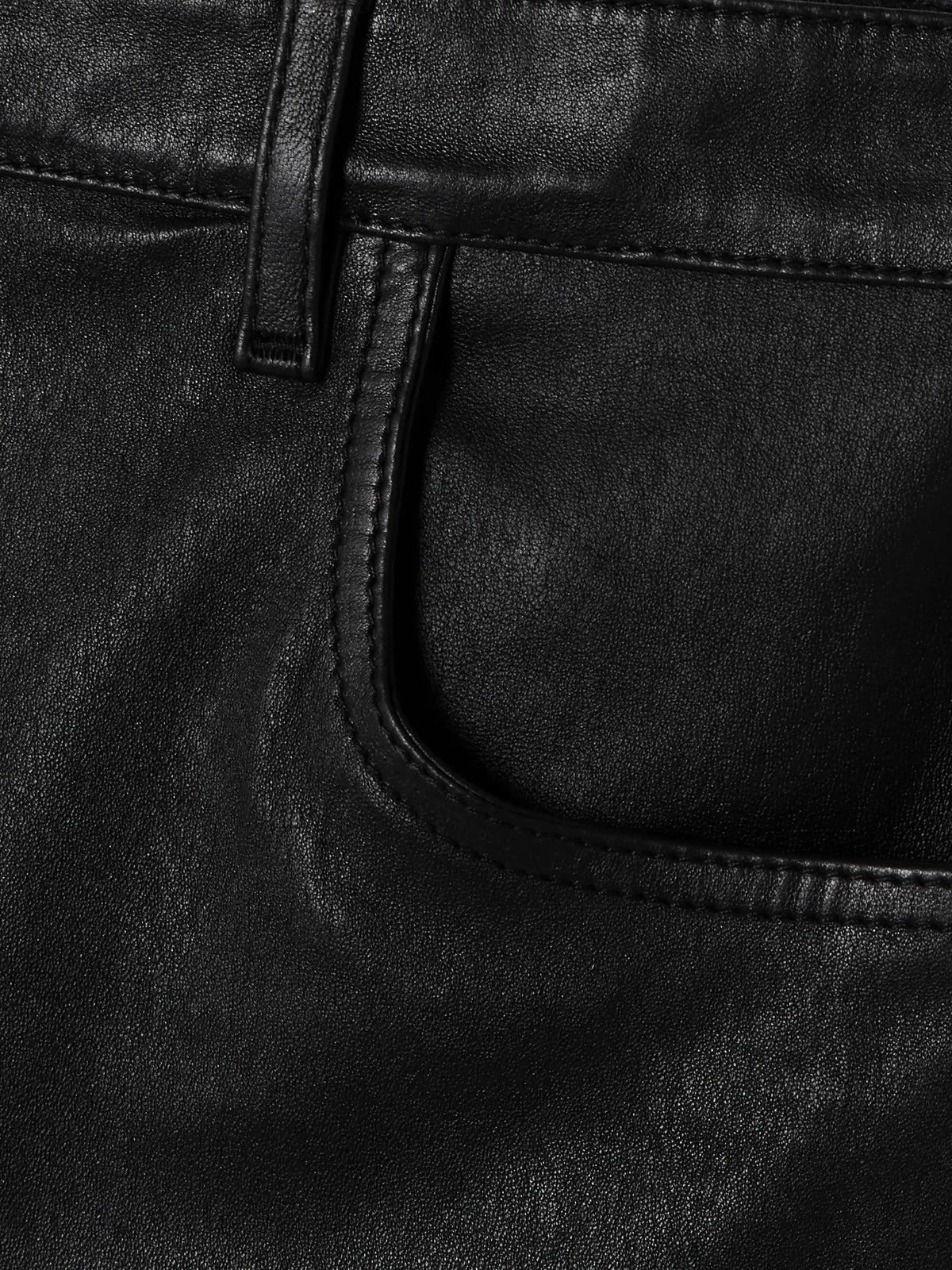 Duke Cropped Leather Flared Pants