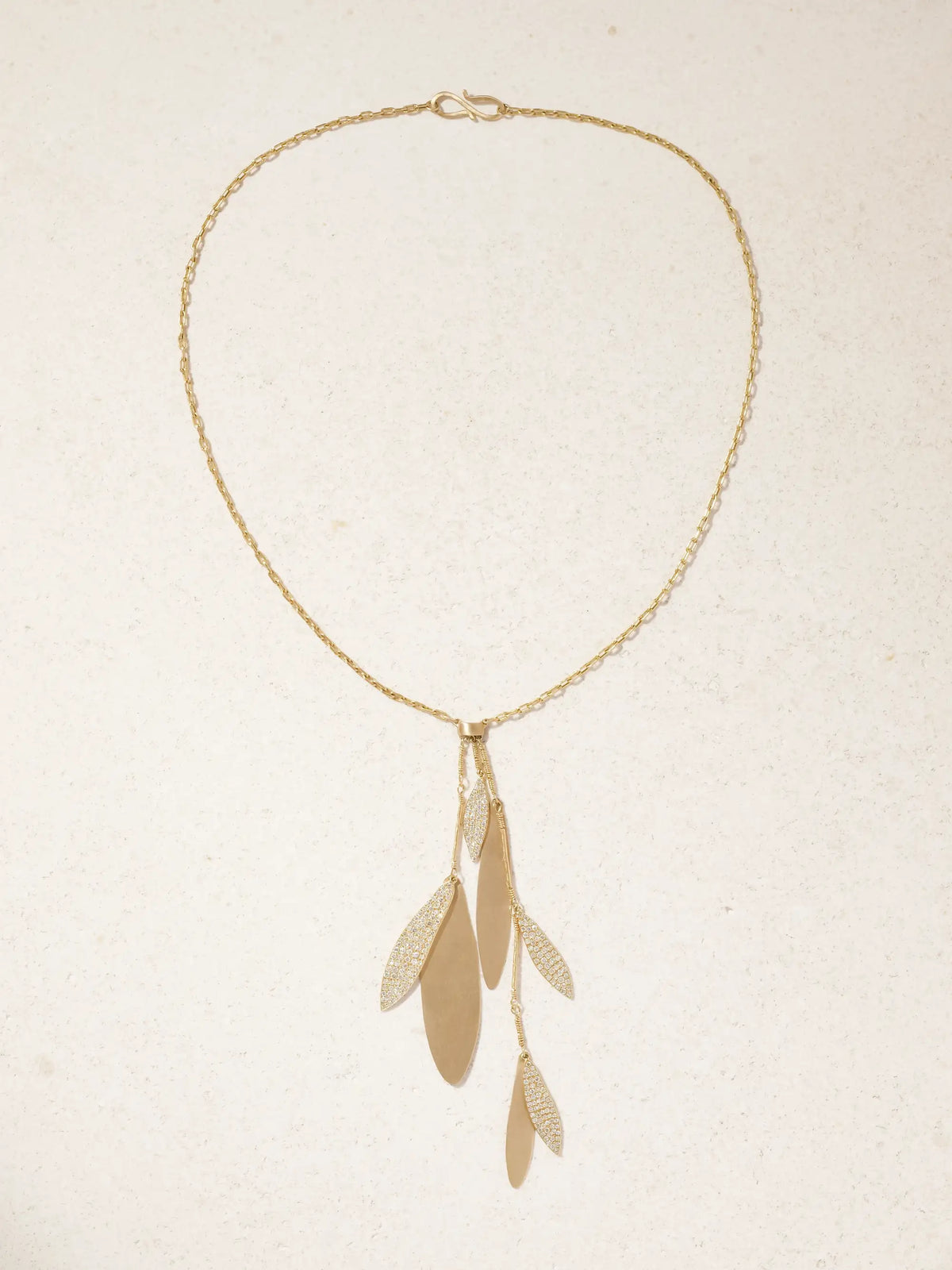 Falling Leaves 18-karat Gold Diamond Necklace