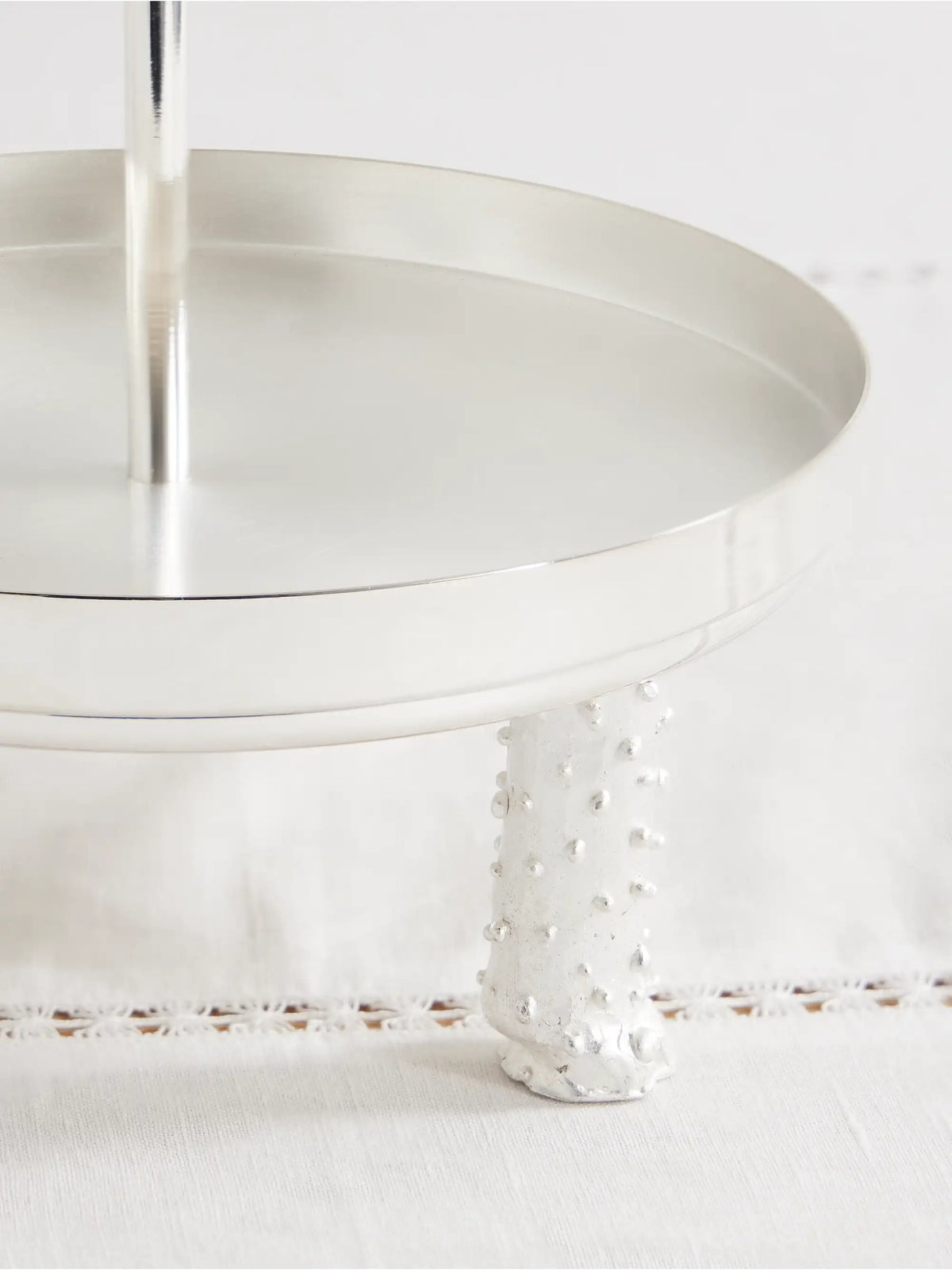 Silver-plated And Jasper Cake Stand