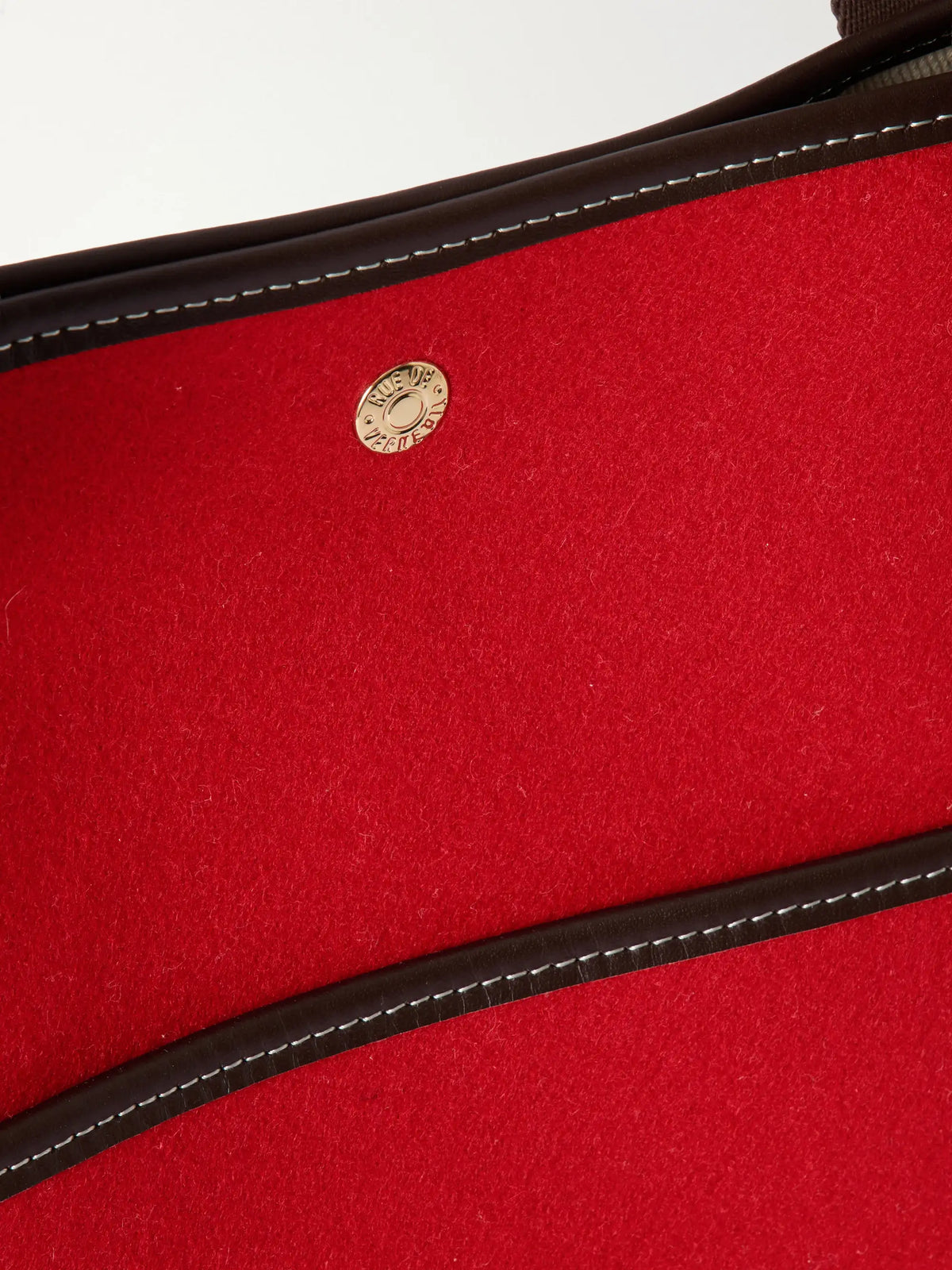 RUE de VERNEUIL Traversée Large Leather-trimmed Flannel Tote